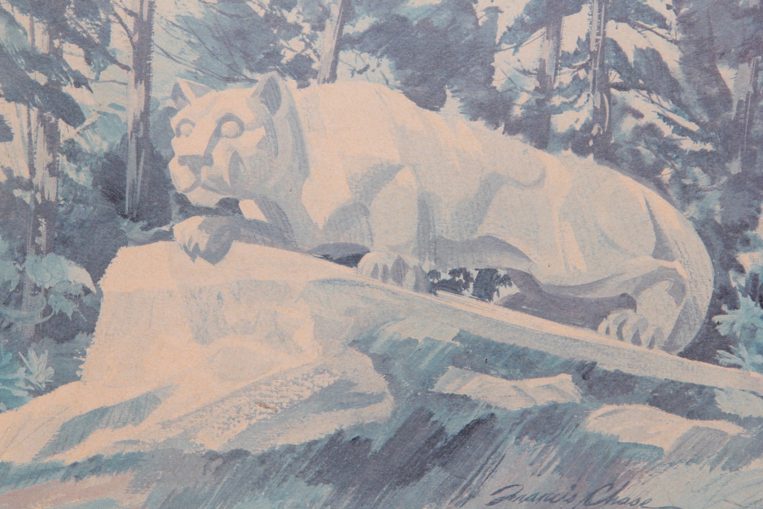 Framed Francis Chase Offset Lithographs of The Pennsylvania State University