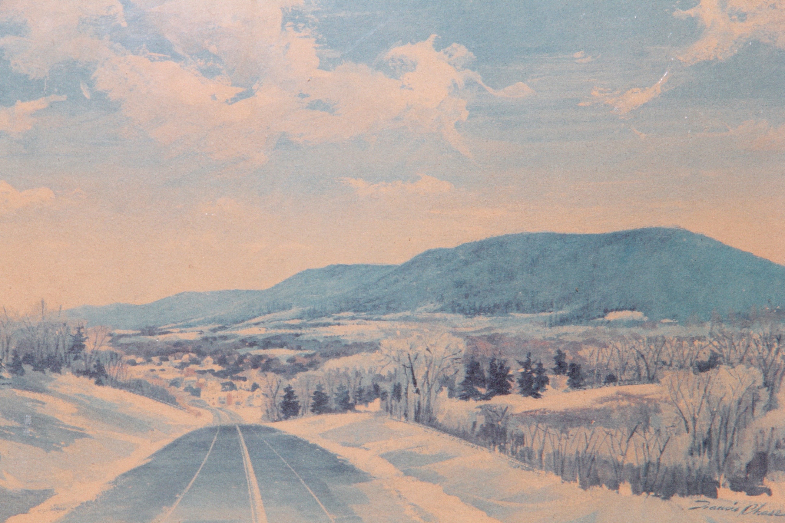 Framed Francis Chase Offset Lithographs of The Pennsylvania State University