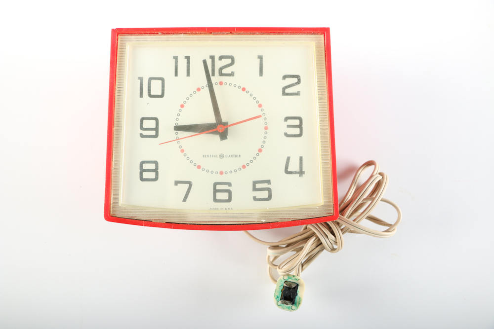 Three Vintage Plug in Clocks