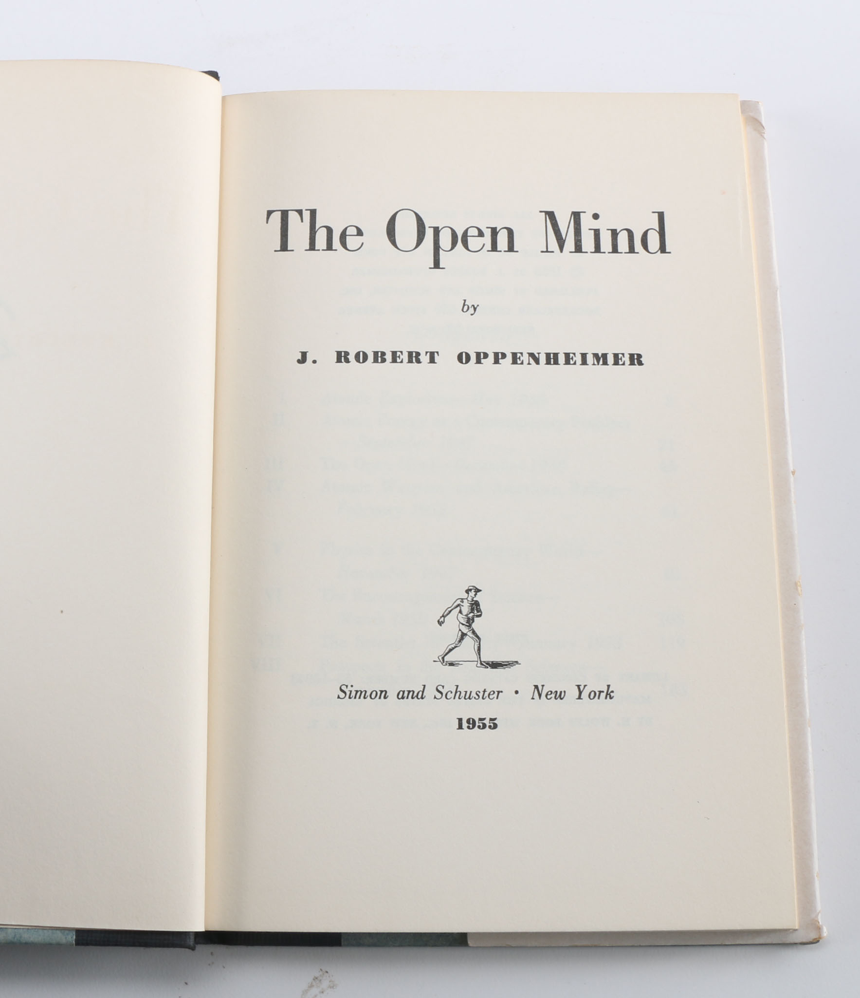 Thomas Merton's "The Sign of Jonas" and a First Edition copy of "The Open Mind" by Robert Oppenheimer
