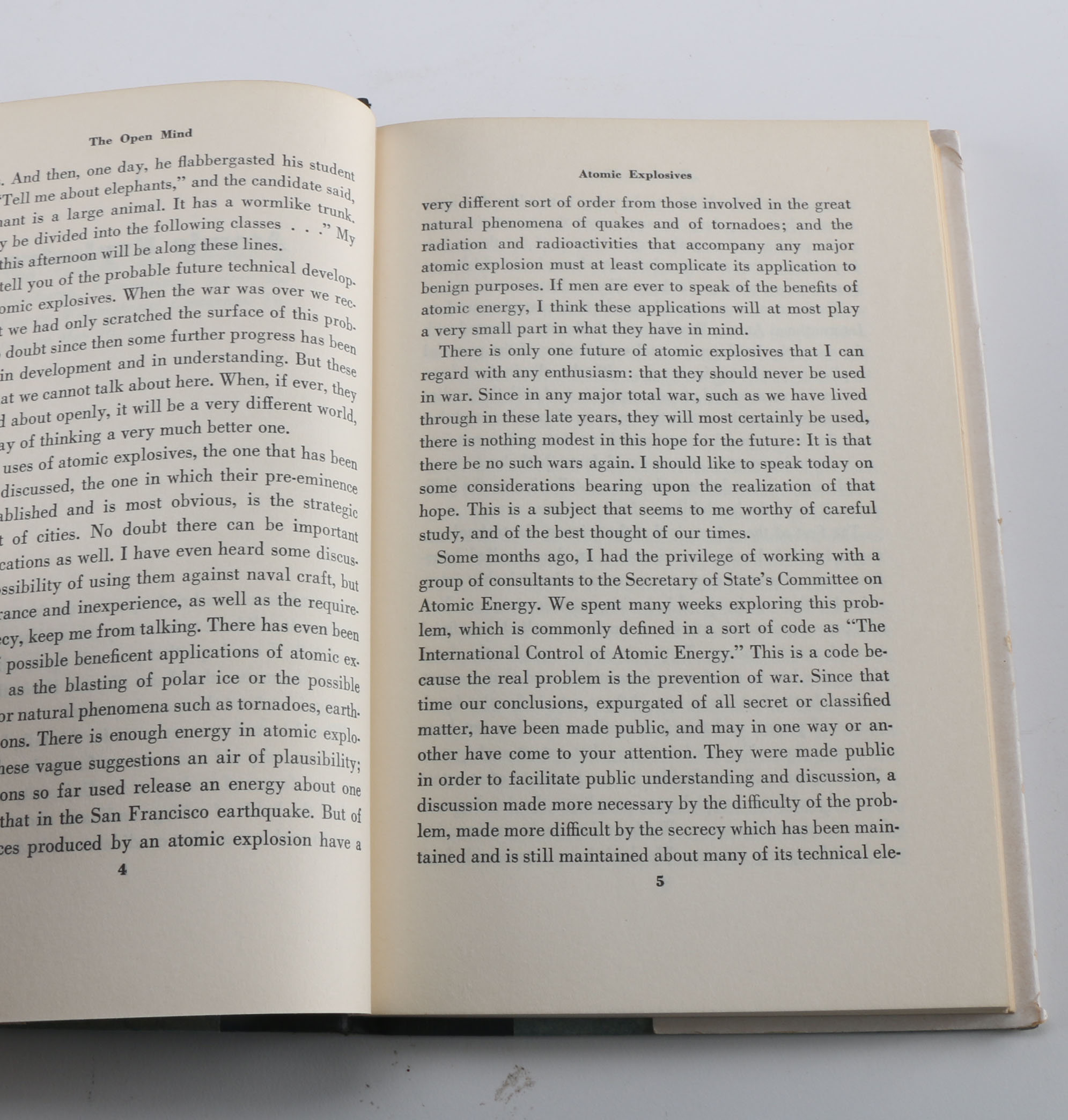 Thomas Merton's "The Sign of Jonas" and a First Edition copy of "The Open Mind" by Robert Oppenheimer