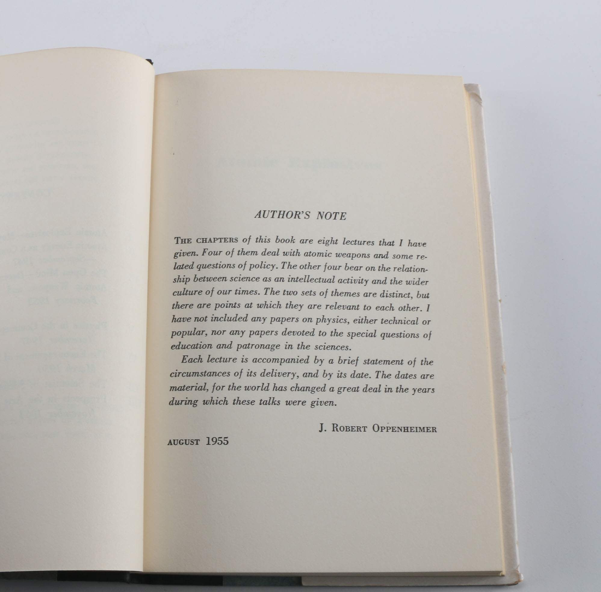 Thomas Merton's "The Sign of Jonas" and a First Edition copy of "The Open Mind" by Robert Oppenheimer