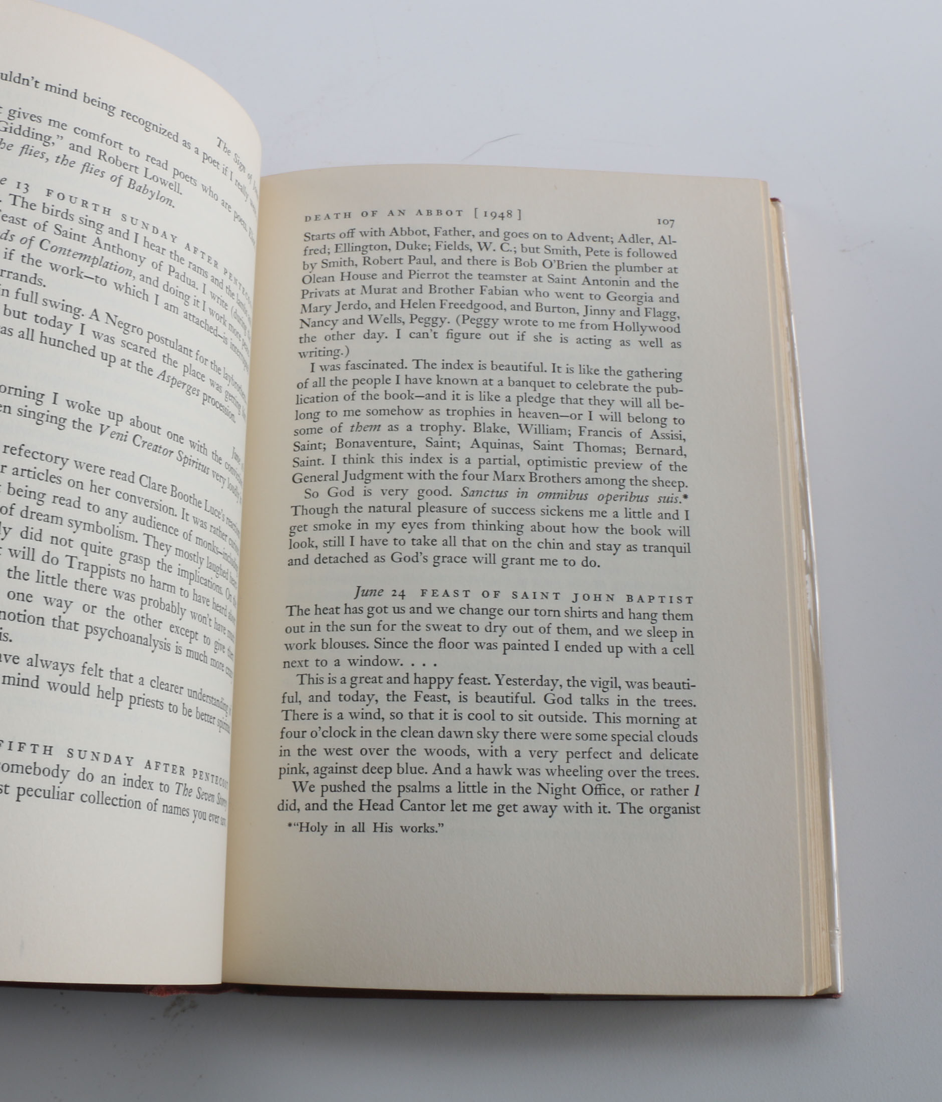 Thomas Merton's "The Sign of Jonas" and a First Edition copy of "The Open Mind" by Robert Oppenheimer