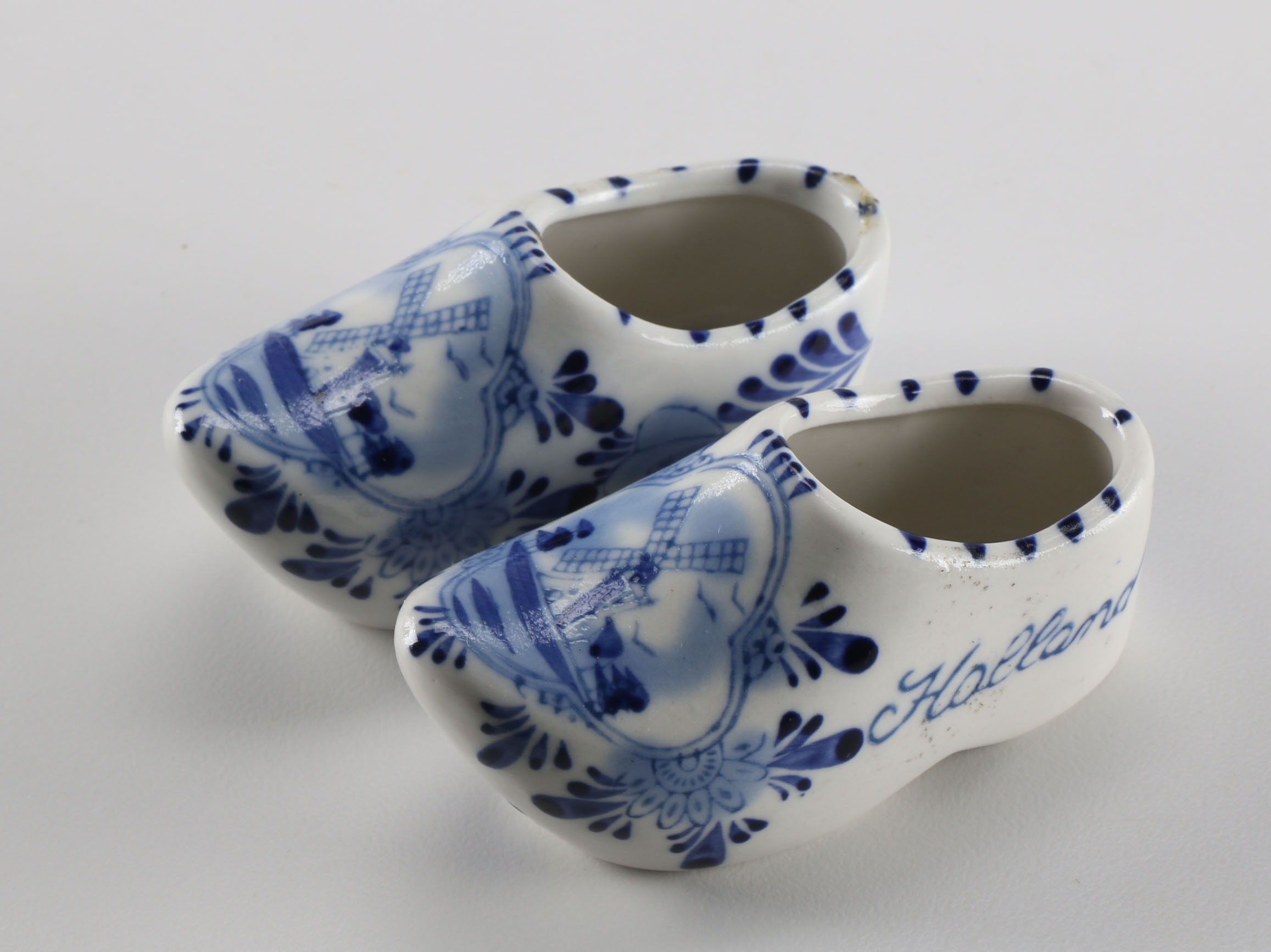 Vintage Hand-Painted Clogs and Figurines from Holland