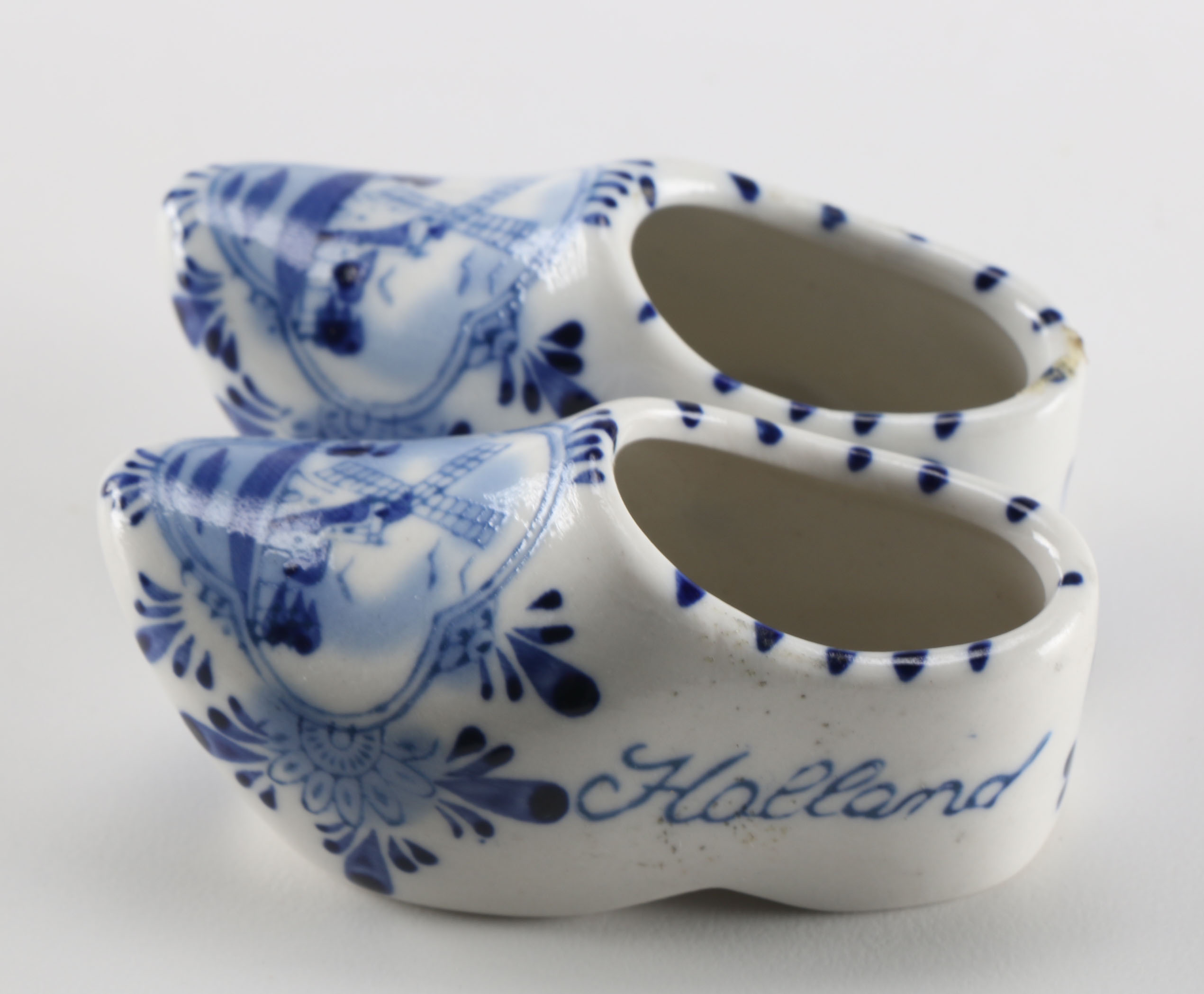 Vintage Hand-Painted Clogs and Figurines from Holland