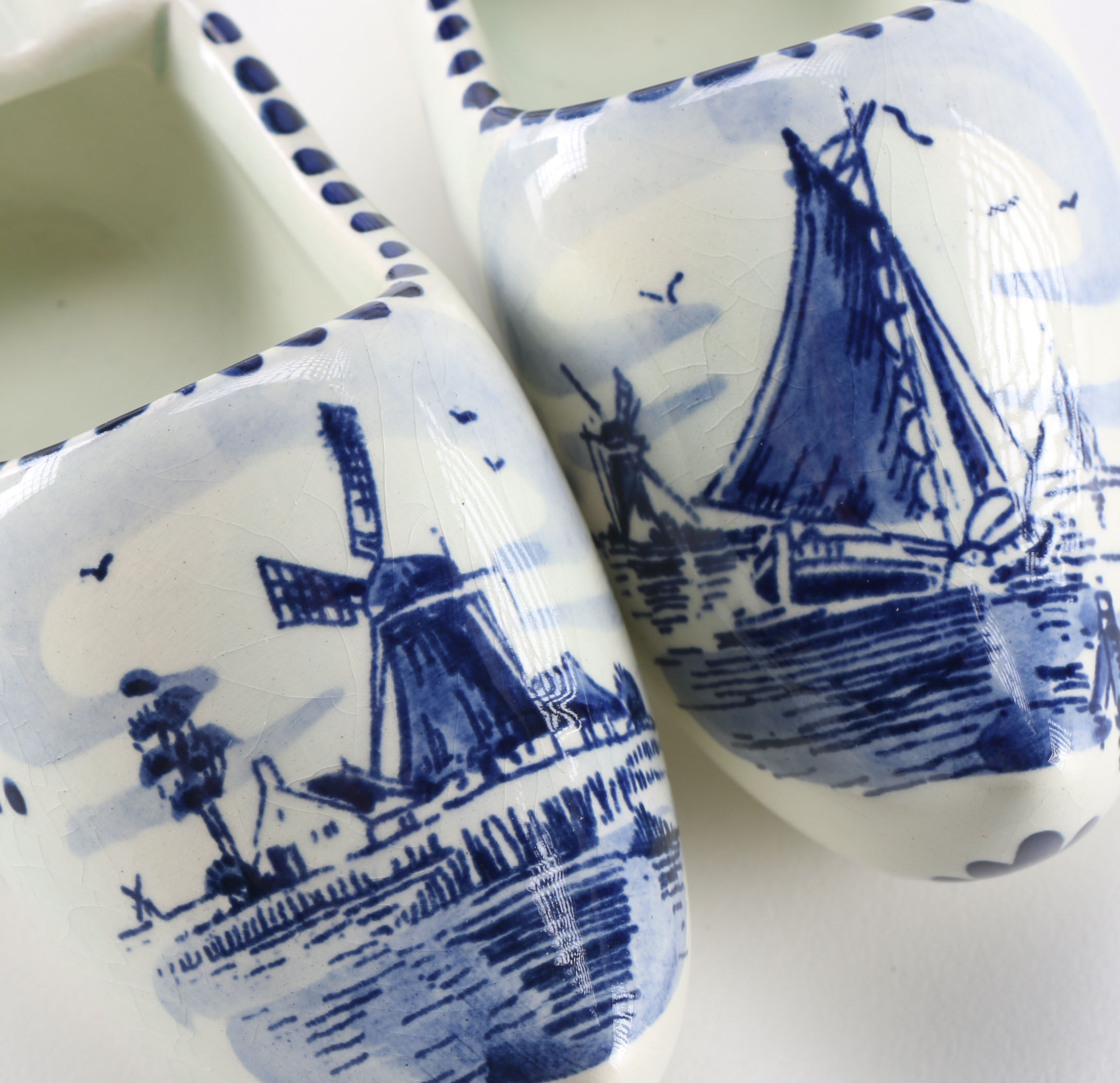 Vintage Hand-Painted Clogs and Figurines from Holland