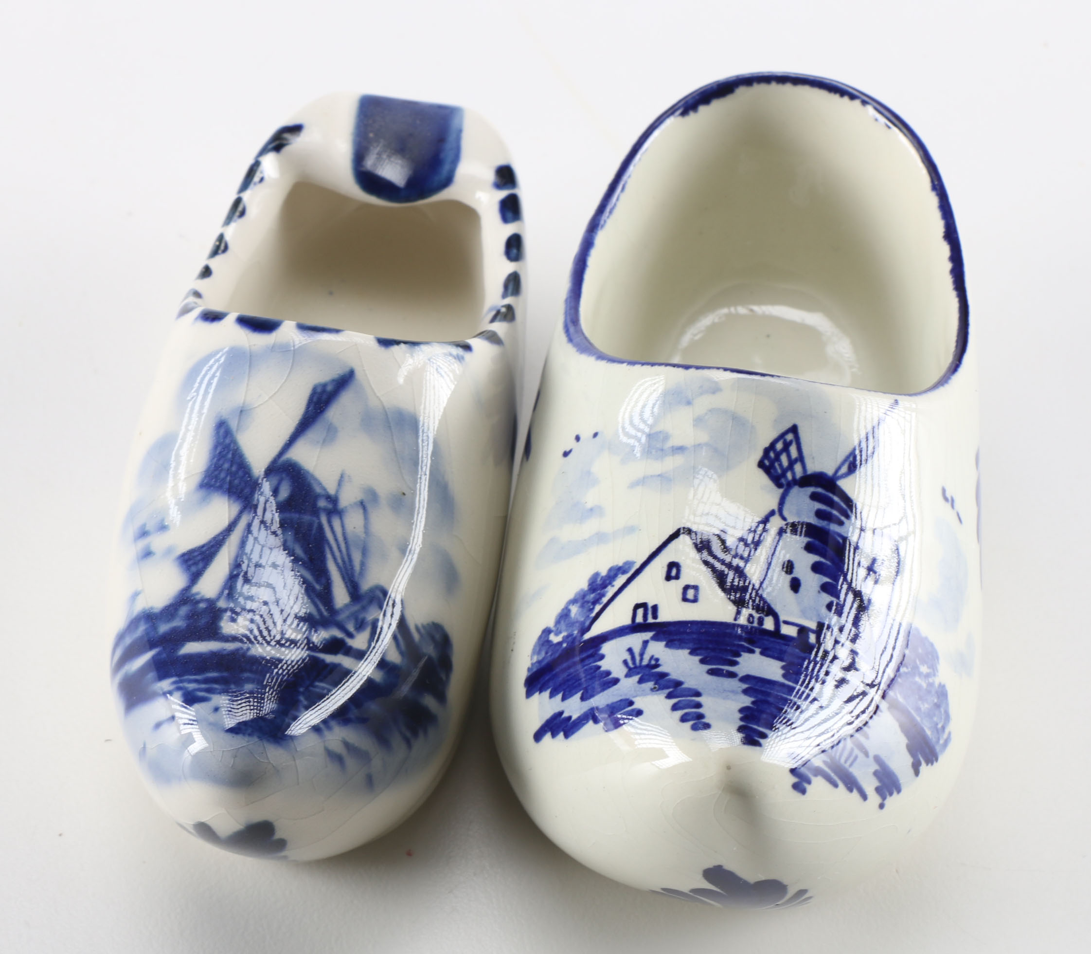 Vintage Hand-Painted Clogs and Figurines from Holland