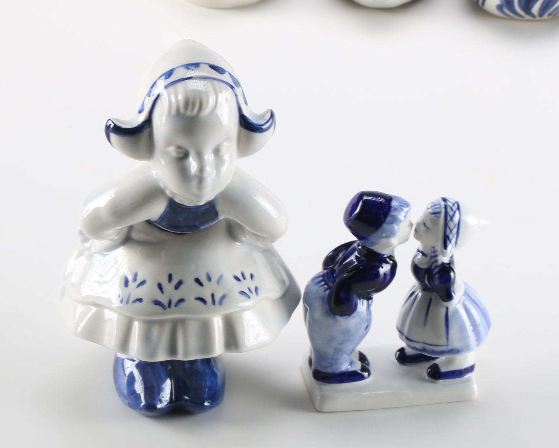Vintage Hand-Painted Clogs and Figurines from Holland