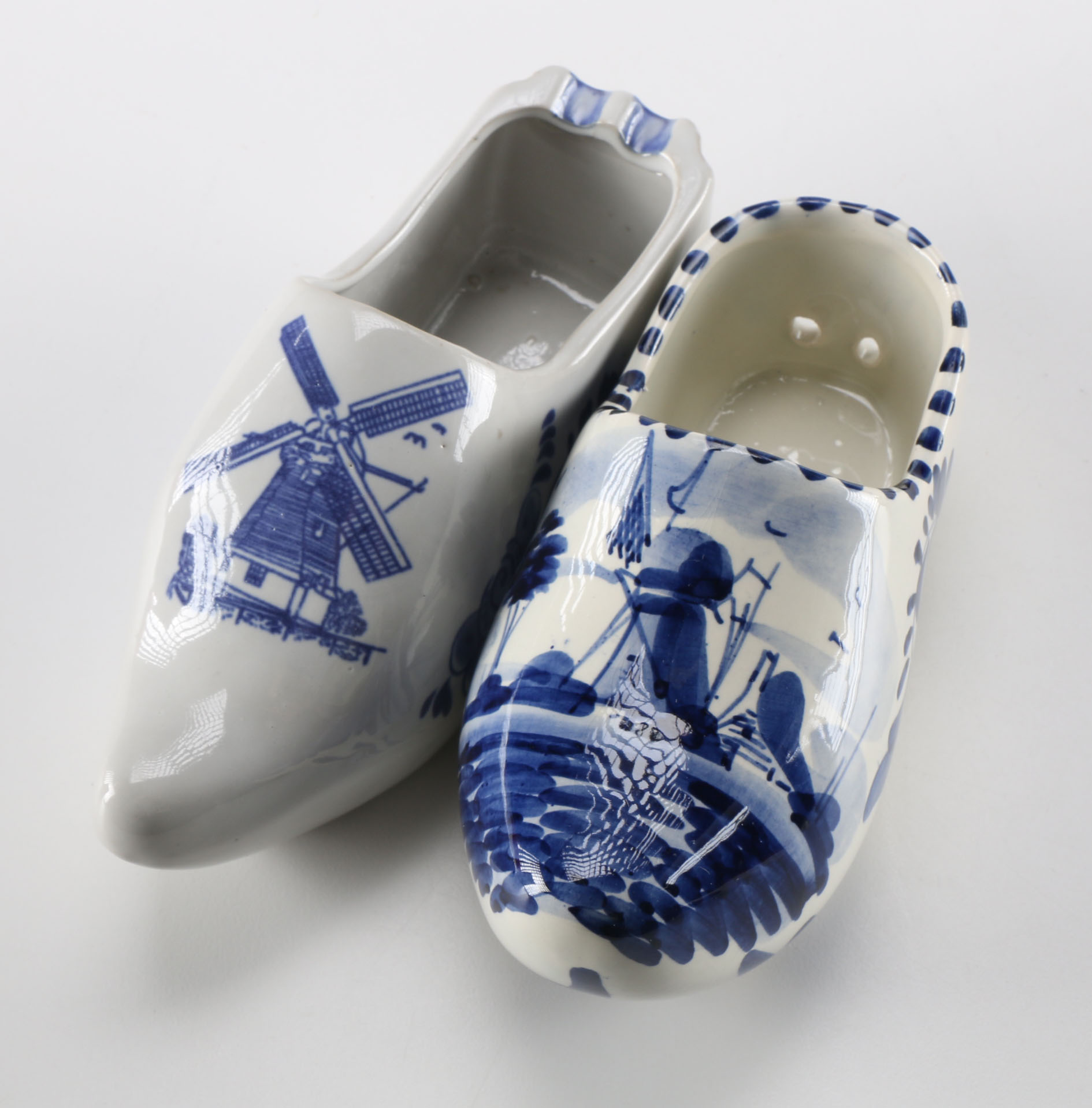 Vintage Hand-Painted Clogs and Figurines from Holland