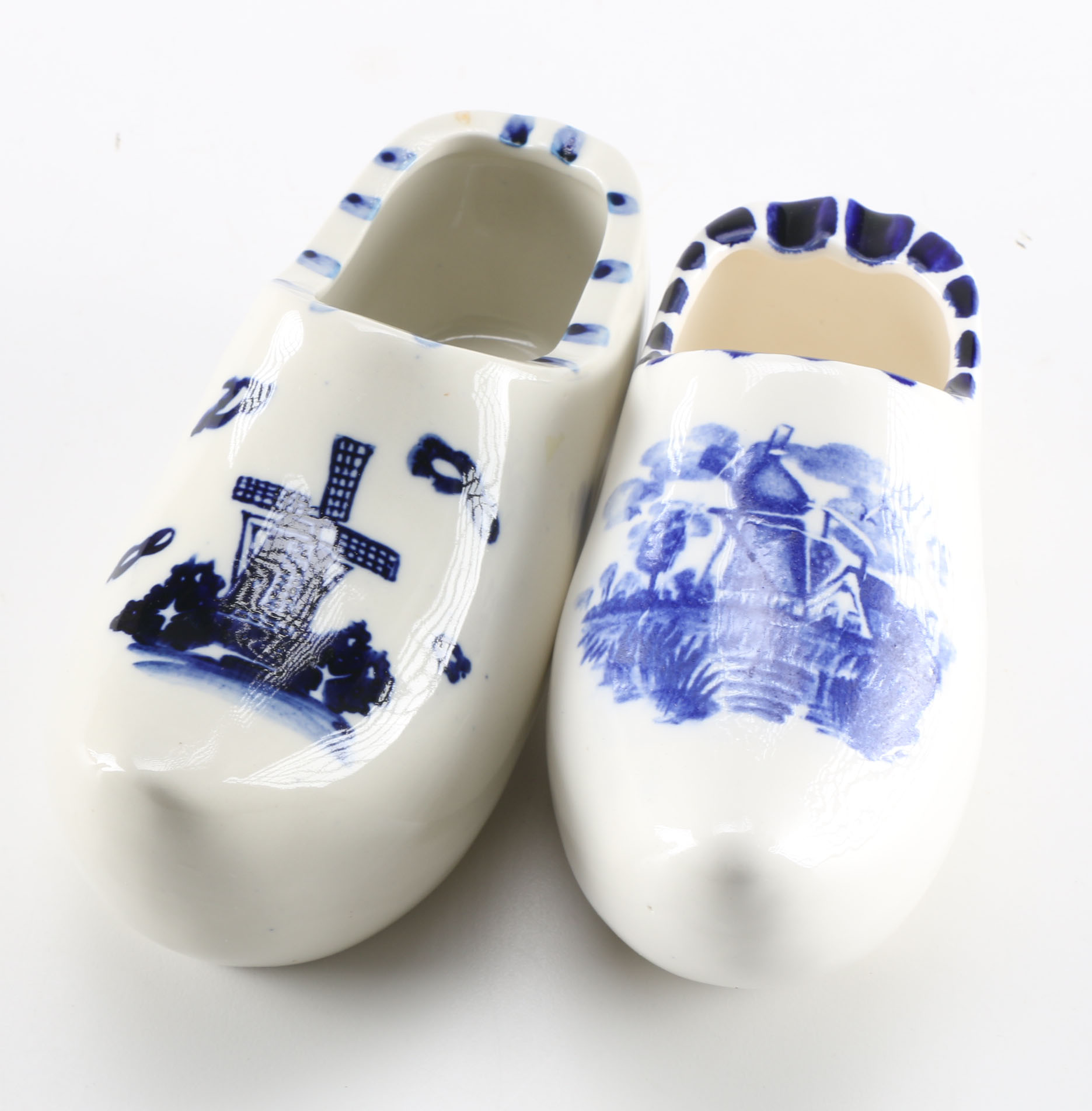 Vintage Hand-Painted Clogs and Figurines from Holland