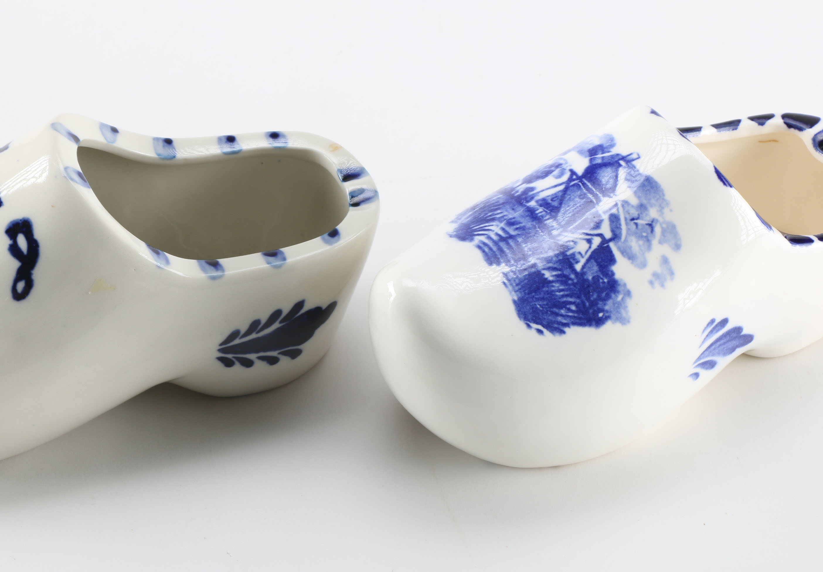 Vintage Hand-Painted Clogs and Figurines from Holland