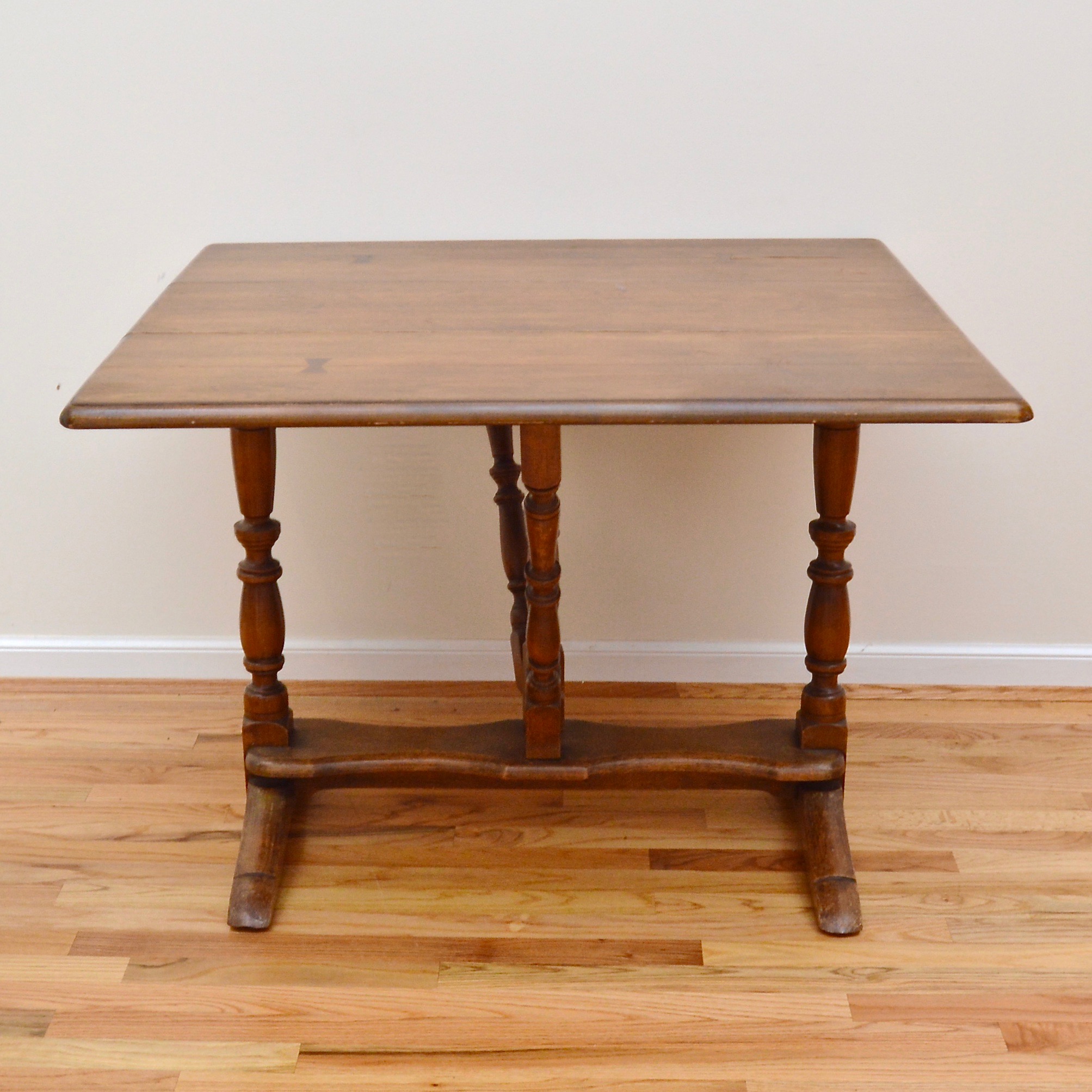Vintage Wood Folding Leaf Table