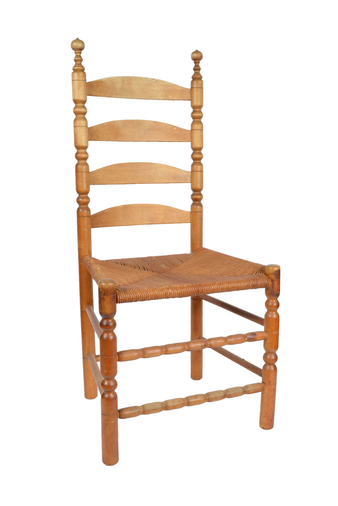 Pair of Antique Ladder Back Chairs