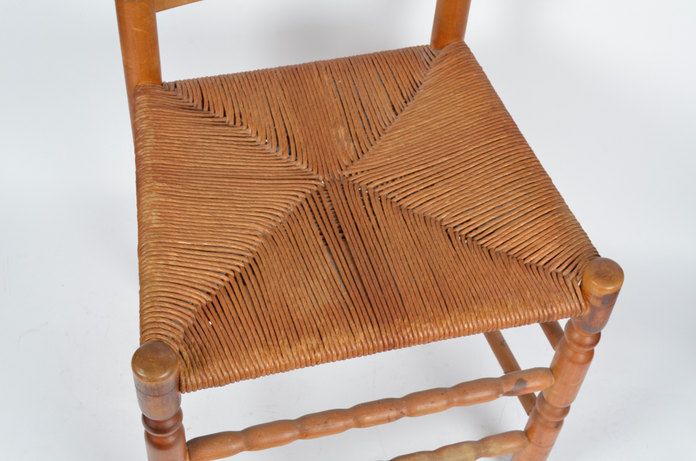 Pair of Antique Ladder Back Chairs