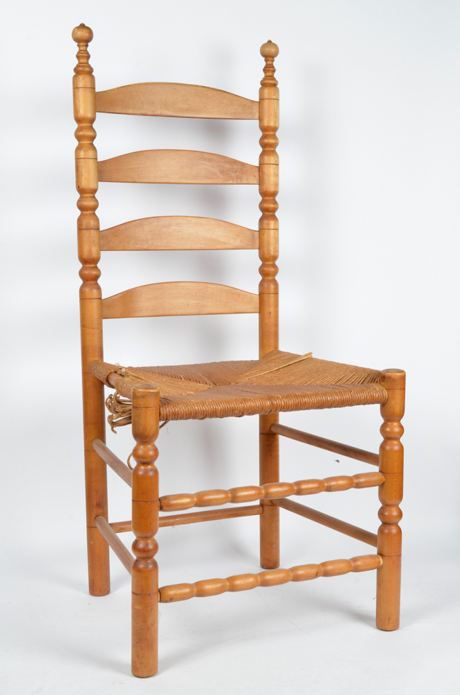Pair of Antique Ladder Back Chairs