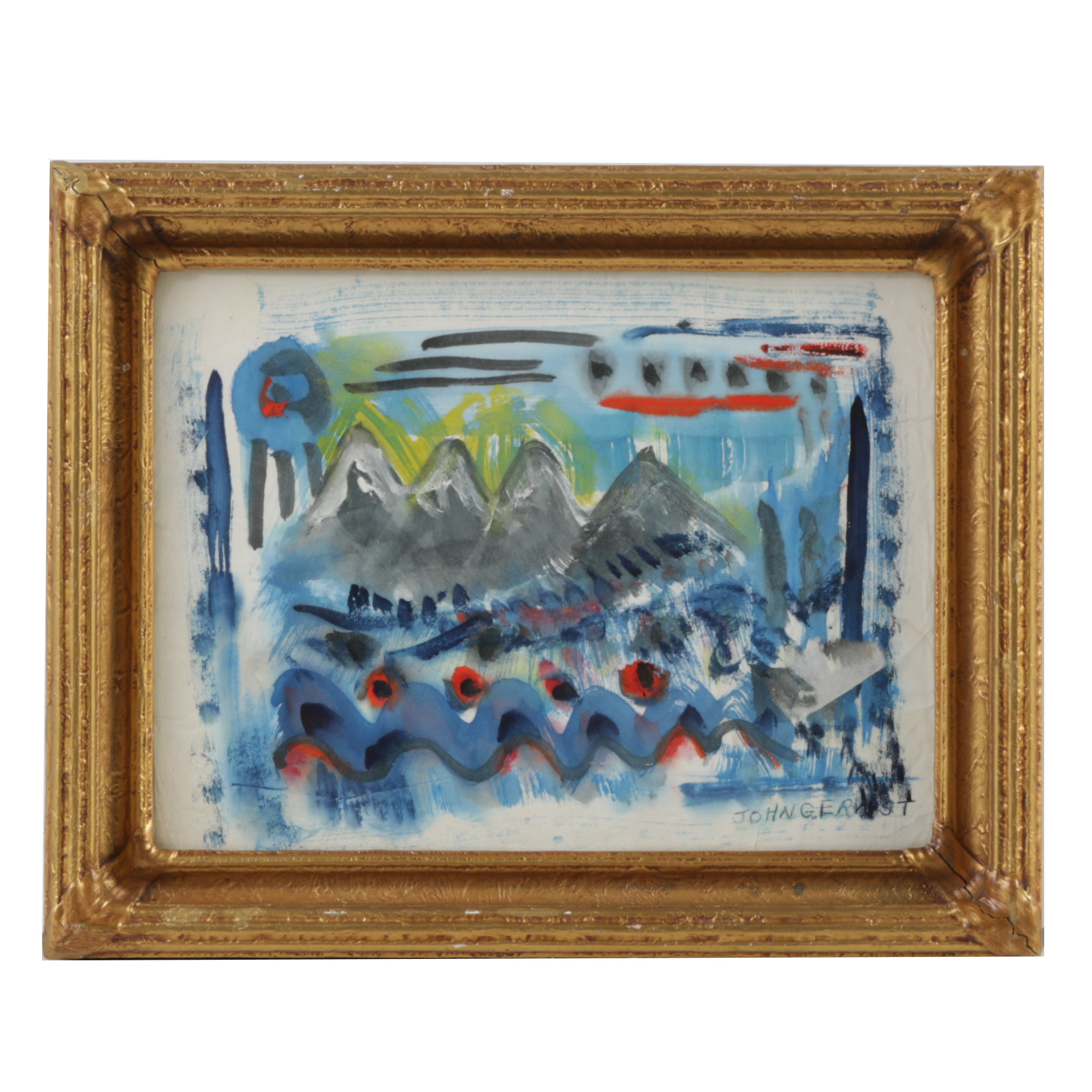 John G. Ernst Original Watercolor on Paper Landscape