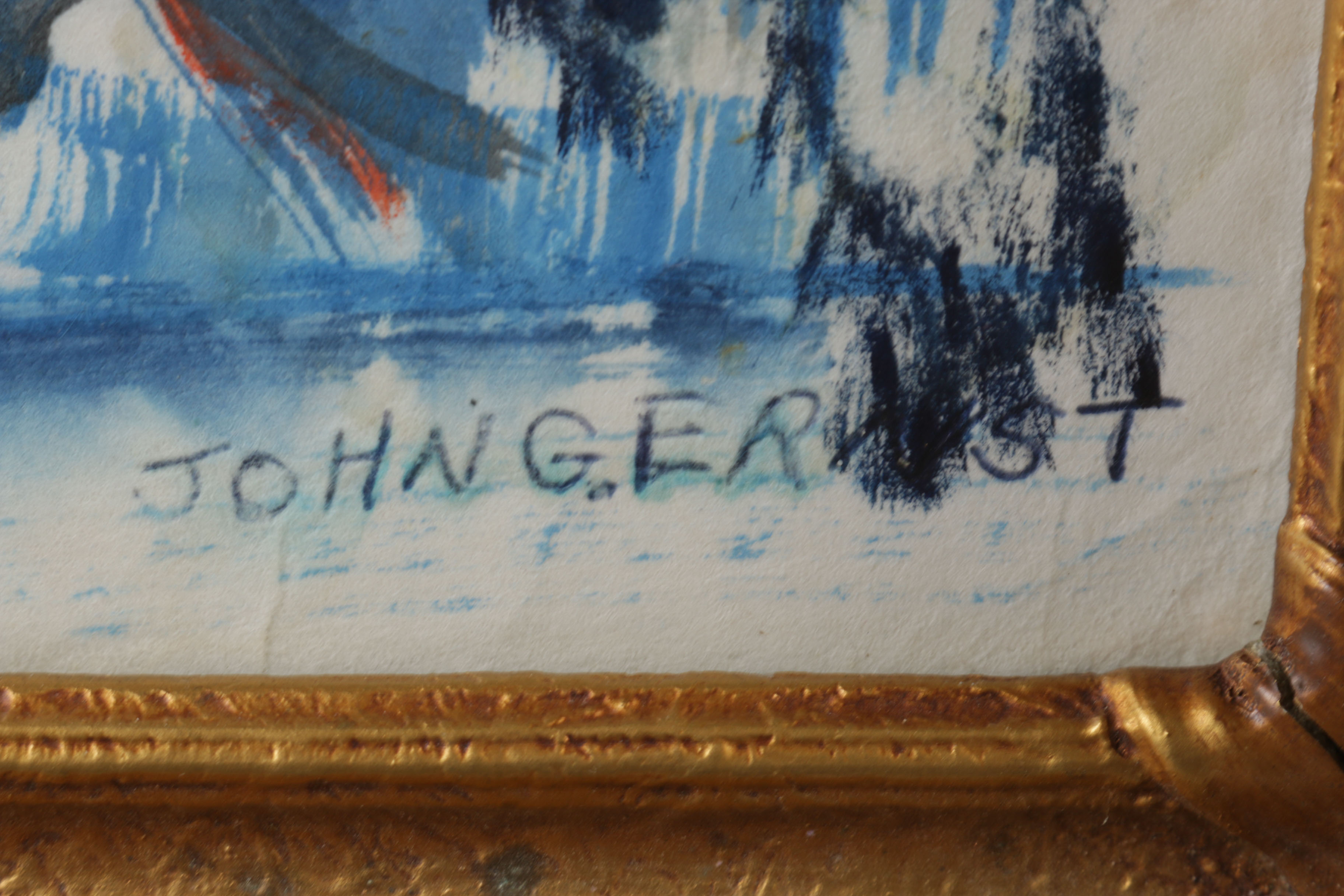 John G. Ernst Original Watercolor on Paper Landscape