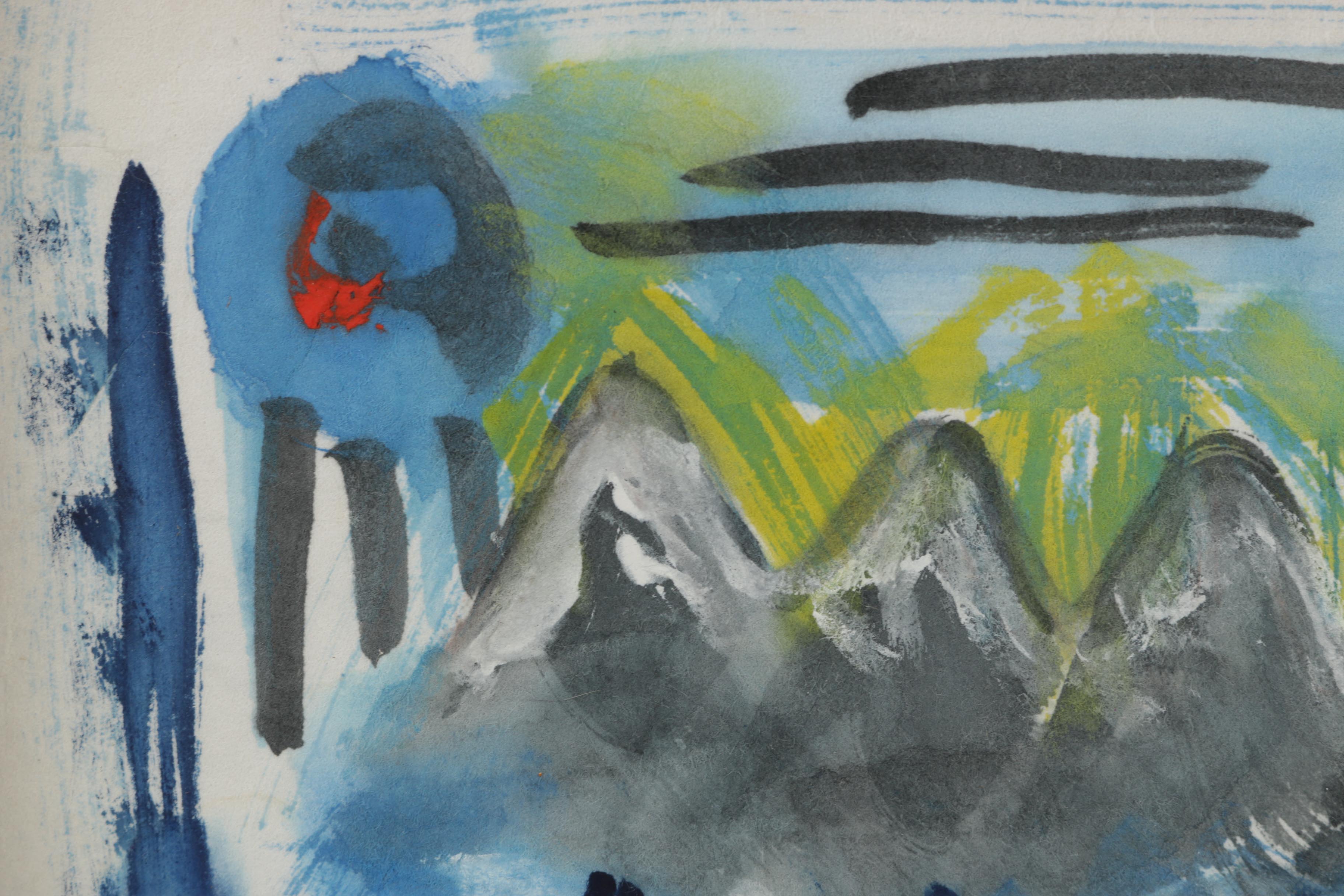 John G. Ernst Original Watercolor on Paper Landscape