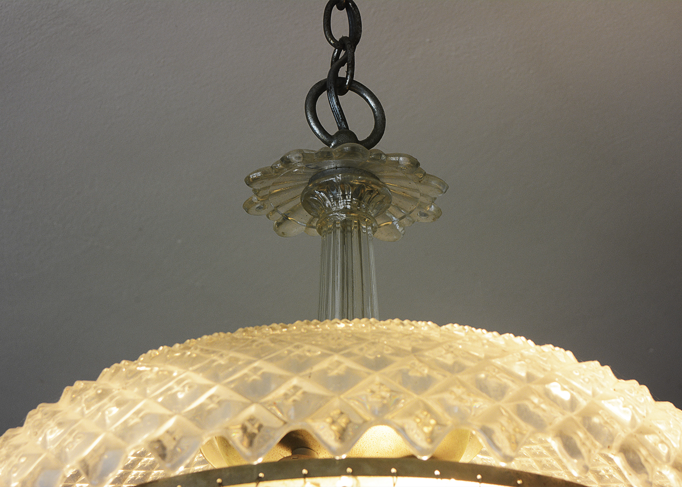 Cut Glass Chandelier with Prisms