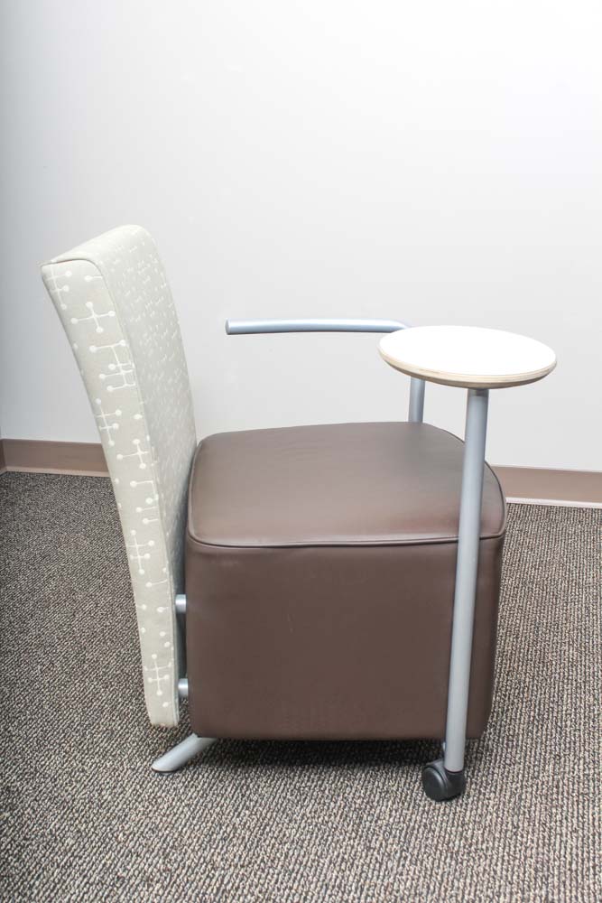 Pair of Contemporary Tablet Arm Lounge Chairs