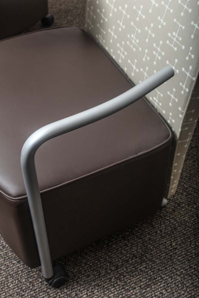 Pair of Contemporary Tablet Arm Lounge Chairs