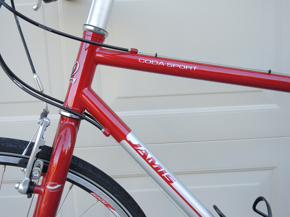 Mens 19" Red Jamis Coda Sport Hybrid Bike