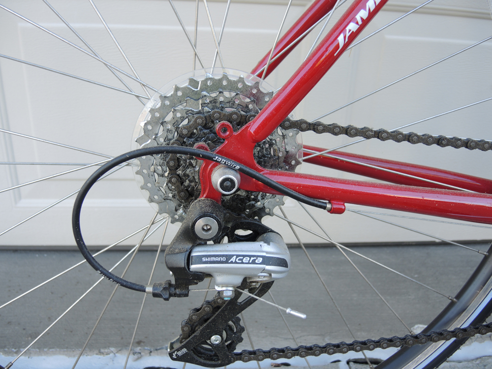 Mens 19" Red Jamis Coda Sport Hybrid Bike