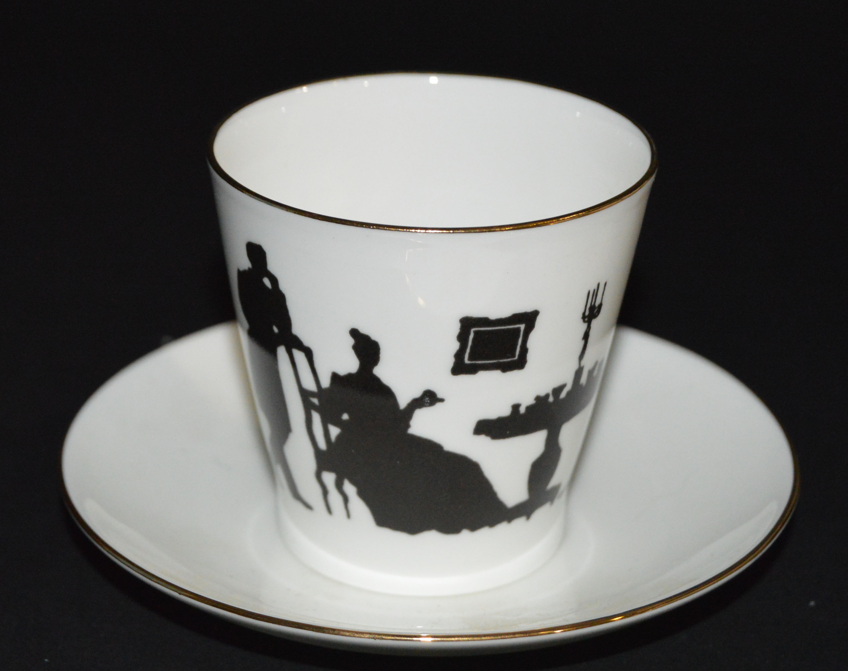 Vintage China Espresso Set, Cigarette Box and Ash Trays