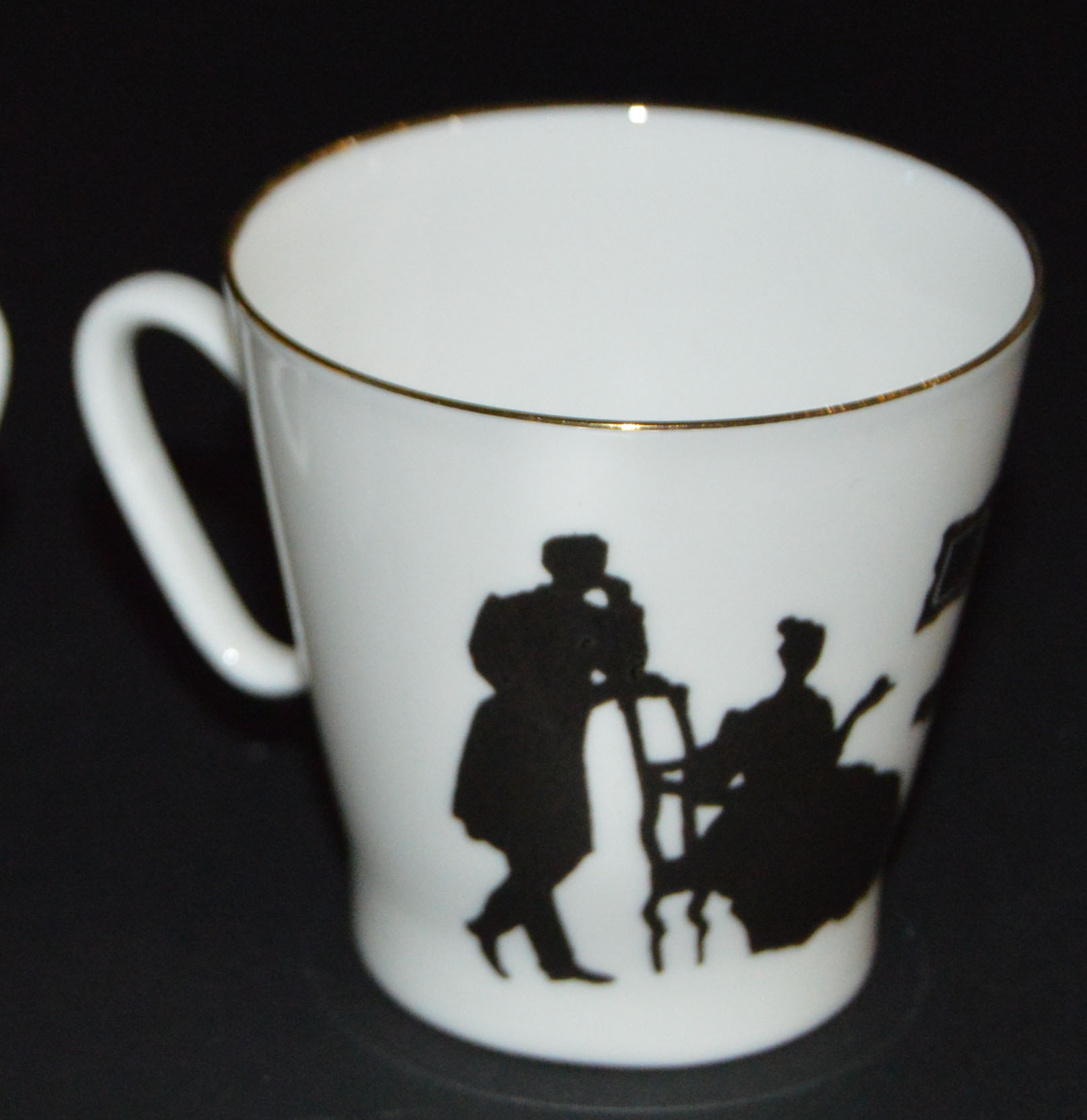 Vintage China Espresso Set, Cigarette Box and Ash Trays