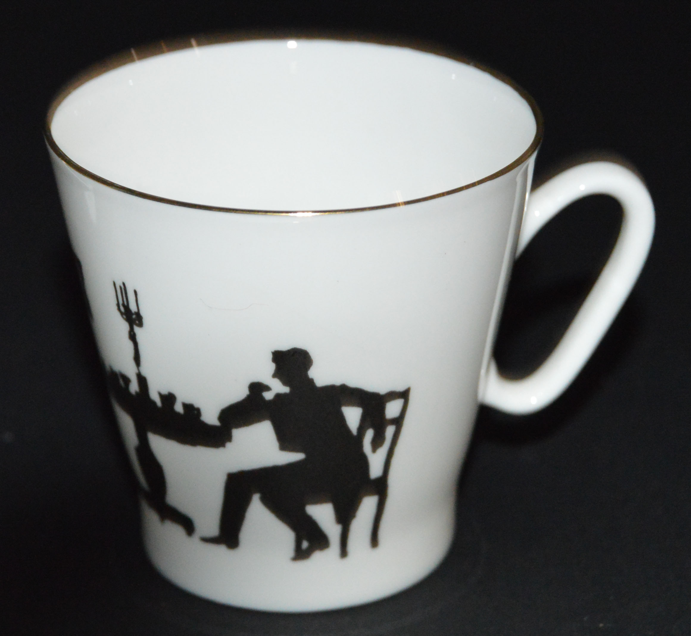 Vintage China Espresso Set, Cigarette Box and Ash Trays