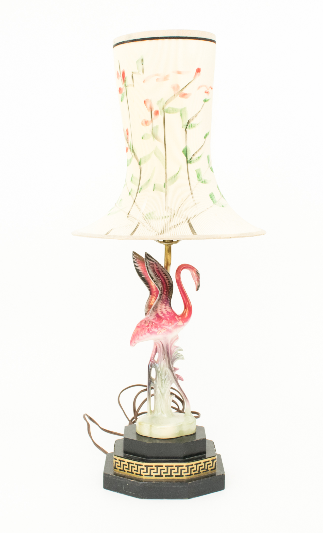 Pair of Mid-Century Flamingo Lamps with Original Shades