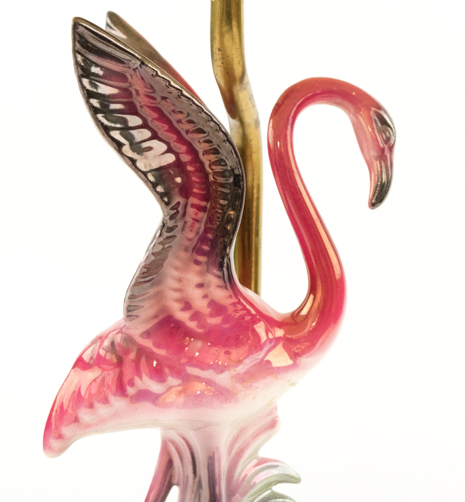 Pair of Mid-Century Flamingo Lamps with Original Shades