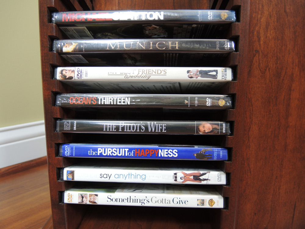 Revolving Media Stand With Feature Film DVDs