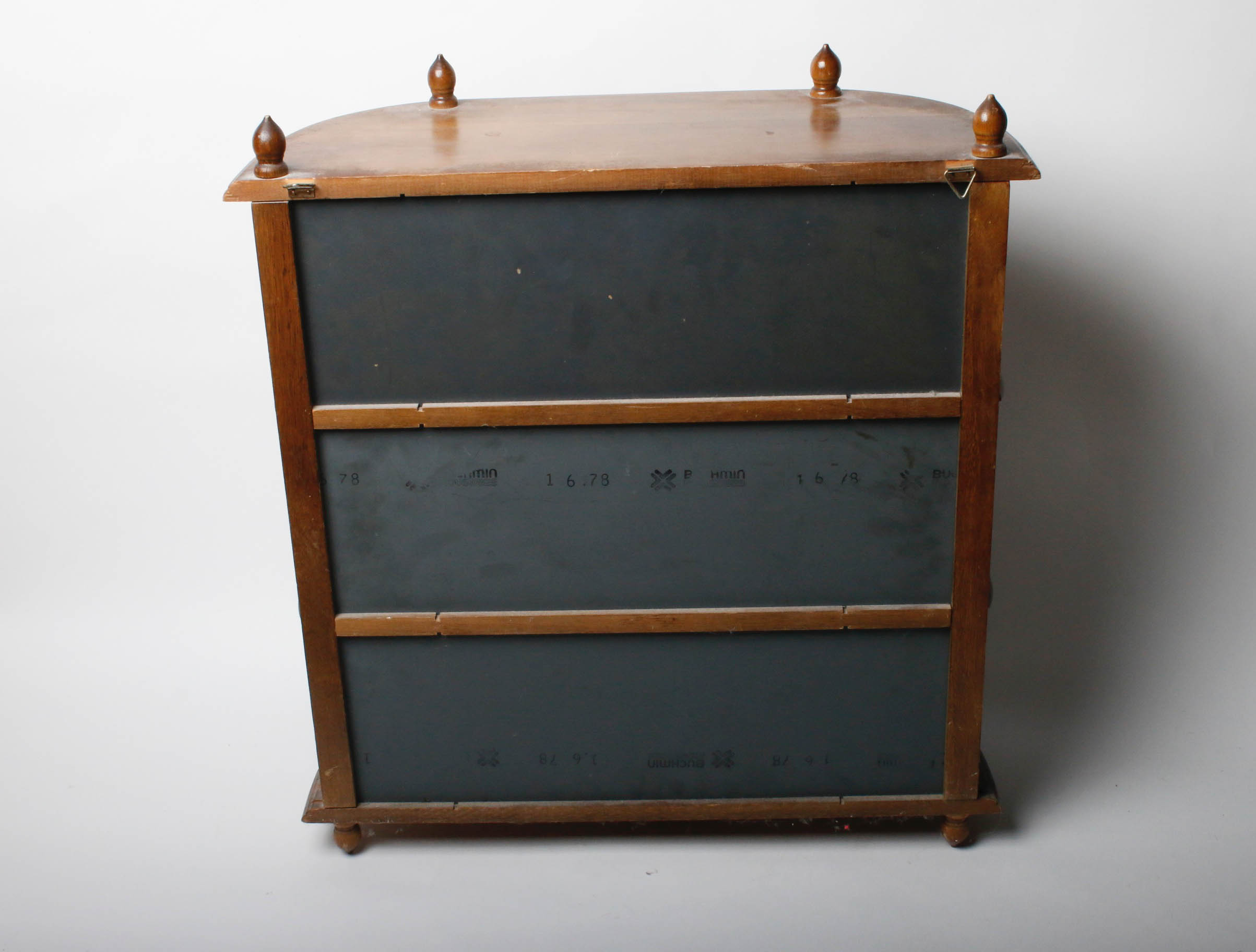 Vintage Buchmin Hanging Wooden Display Cabinet