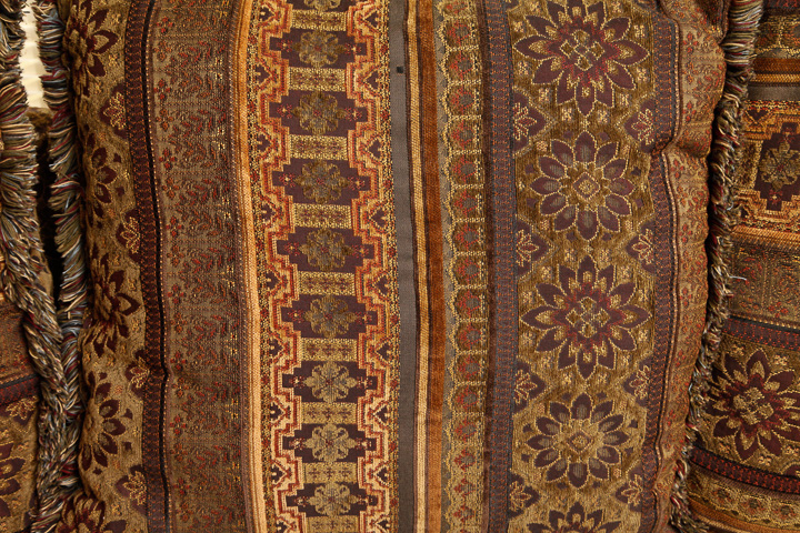 Leather Sofa and Throw Pillows