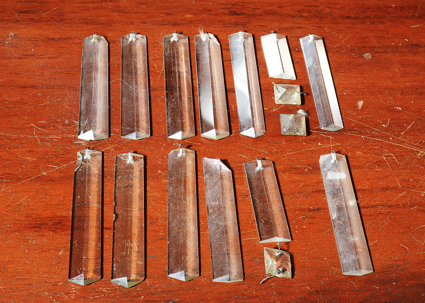 Cut Glass Chandelier with Prisms