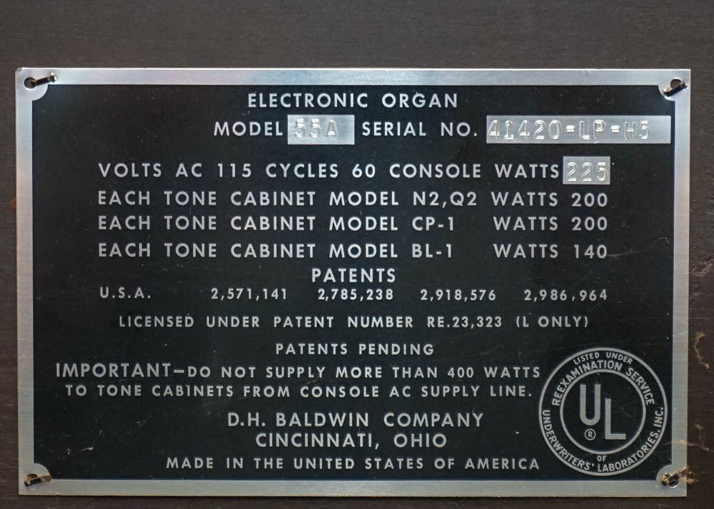 Baldwin Electric Orga-Sonic Organ