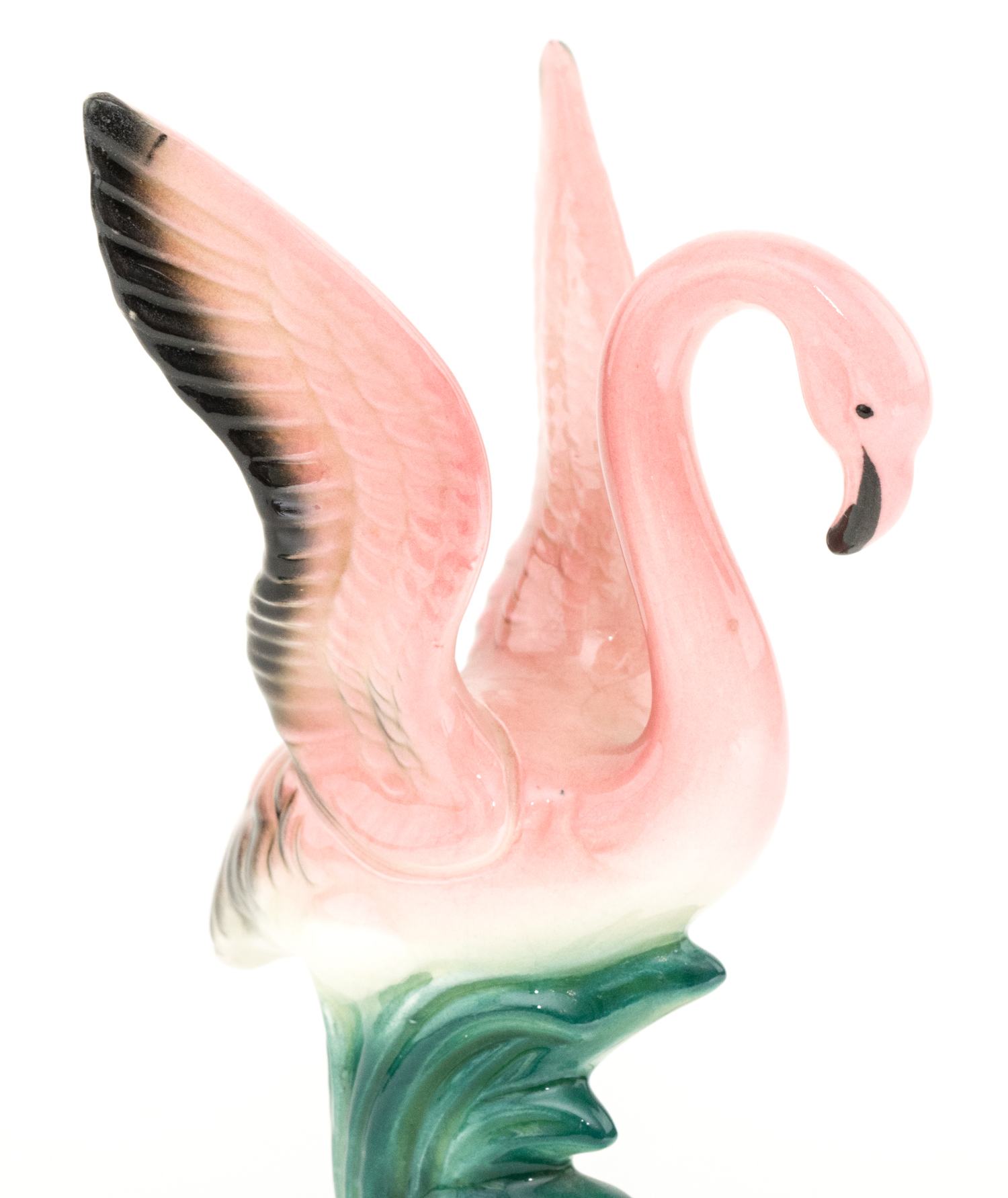 Two Vintage Flamingo Figurines With One Planter