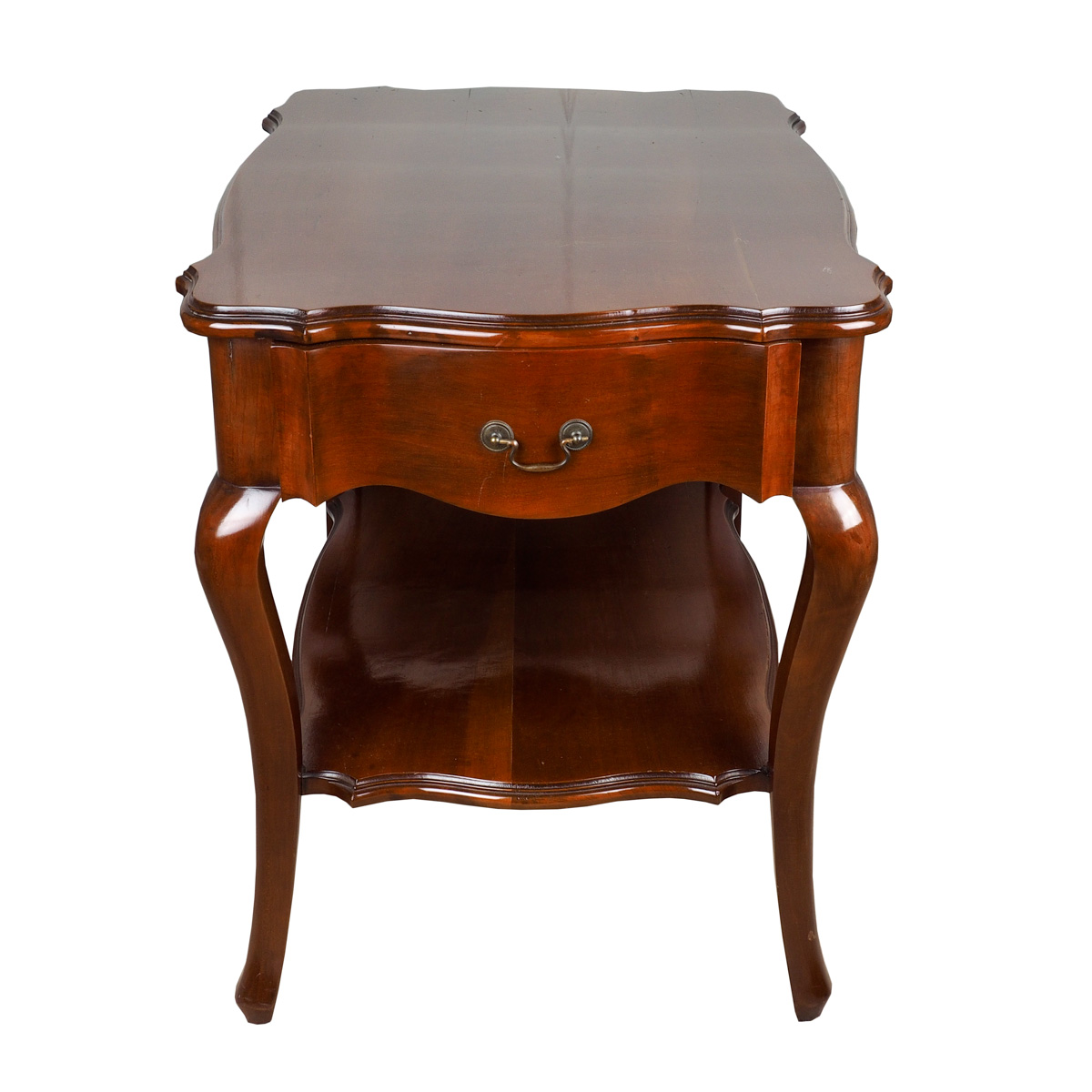 Two Tier Queen Anne Style End Table