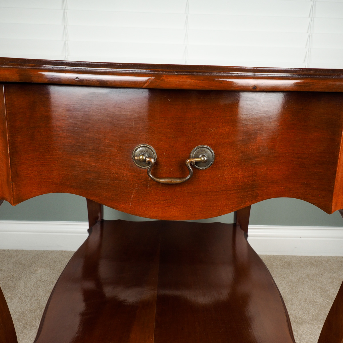 Two Tier Queen Anne Style End Table