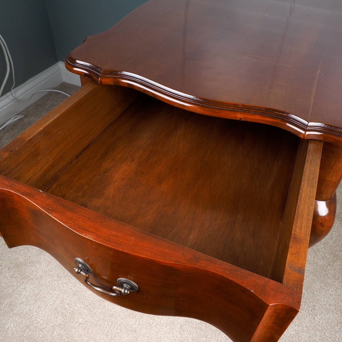 Two Tier Queen Anne Style End Table