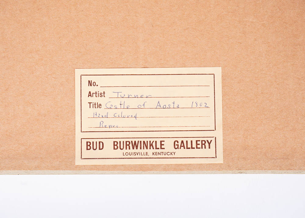 Two Framed Hand Colored Offset Lithographs after Turner and Claude