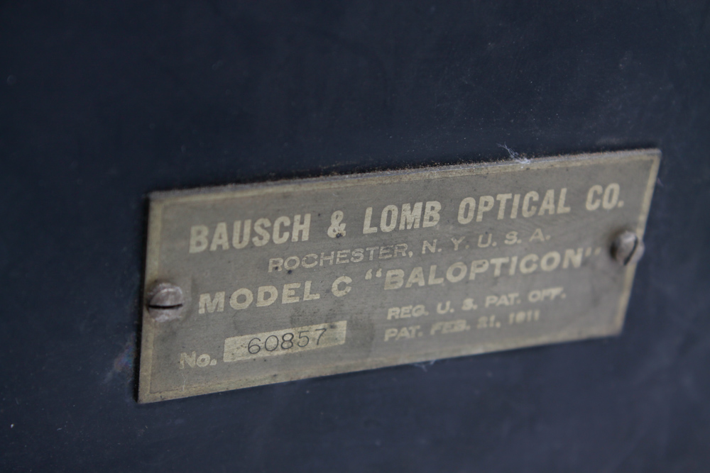 Bausch & Lomb Model C Balopticon Slide Projector With Slides