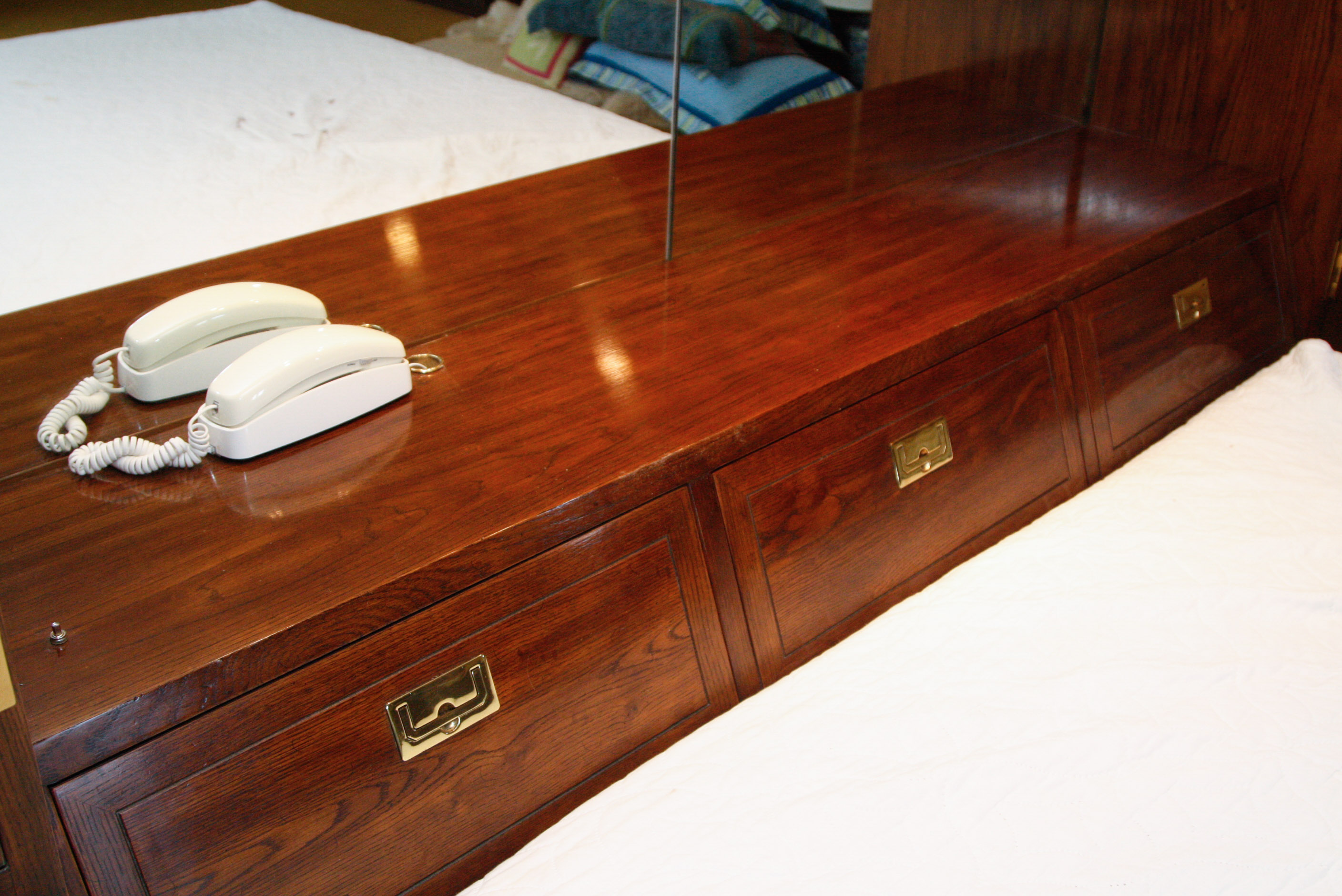 Henredon Scene One Campaign King Bed and Storage