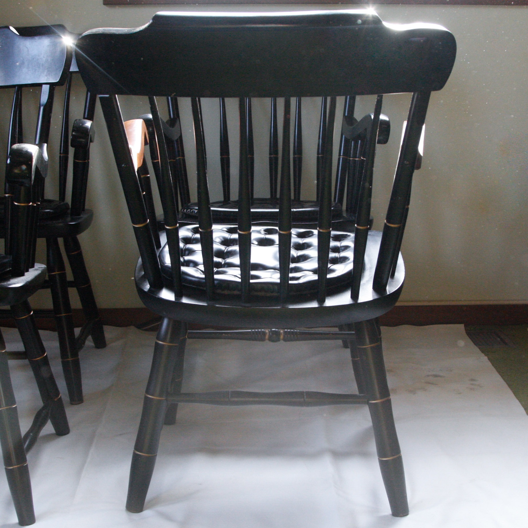 Set of Four Hitchcock Style Commemorative University Chairs