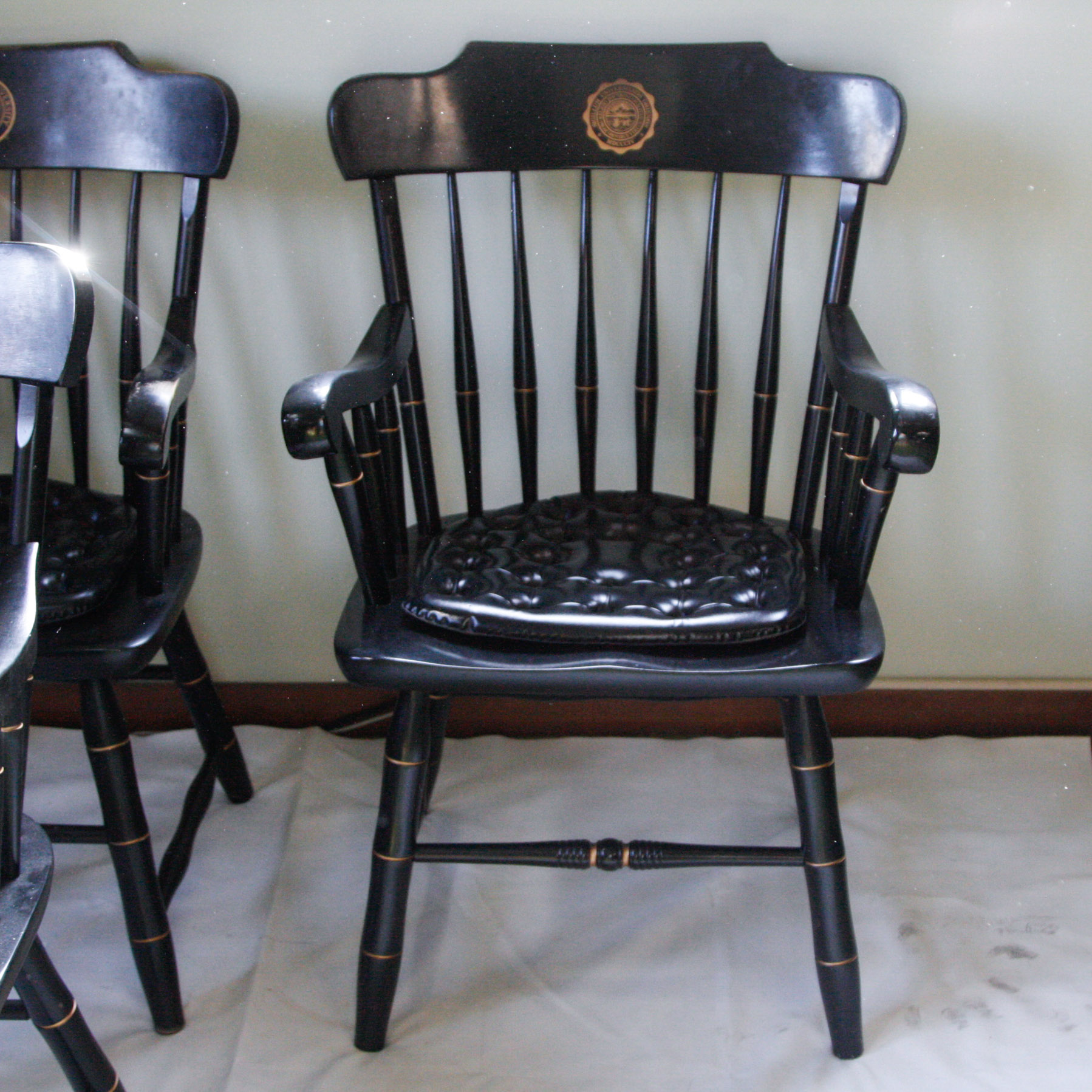 Set of Four Hitchcock Style Commemorative University Chairs