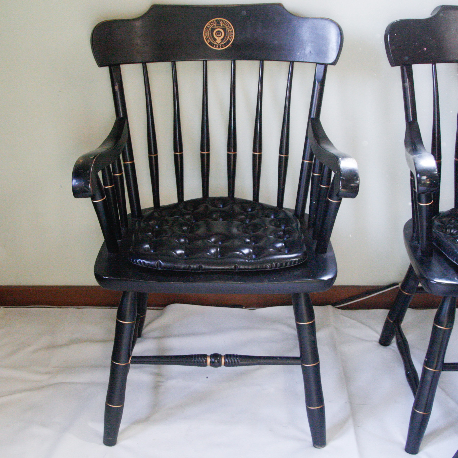 Set of Four Hitchcock Style Commemorative University Chairs
