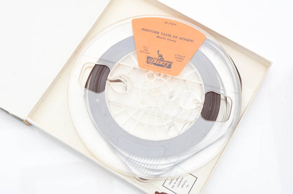 Akai Reel-to-Reel Recorder With Reel and 8-Track Tapes