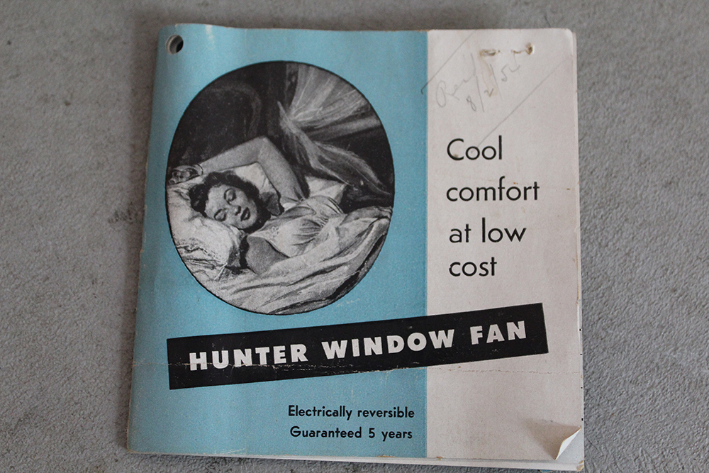 Vintage Hunter Window Fan