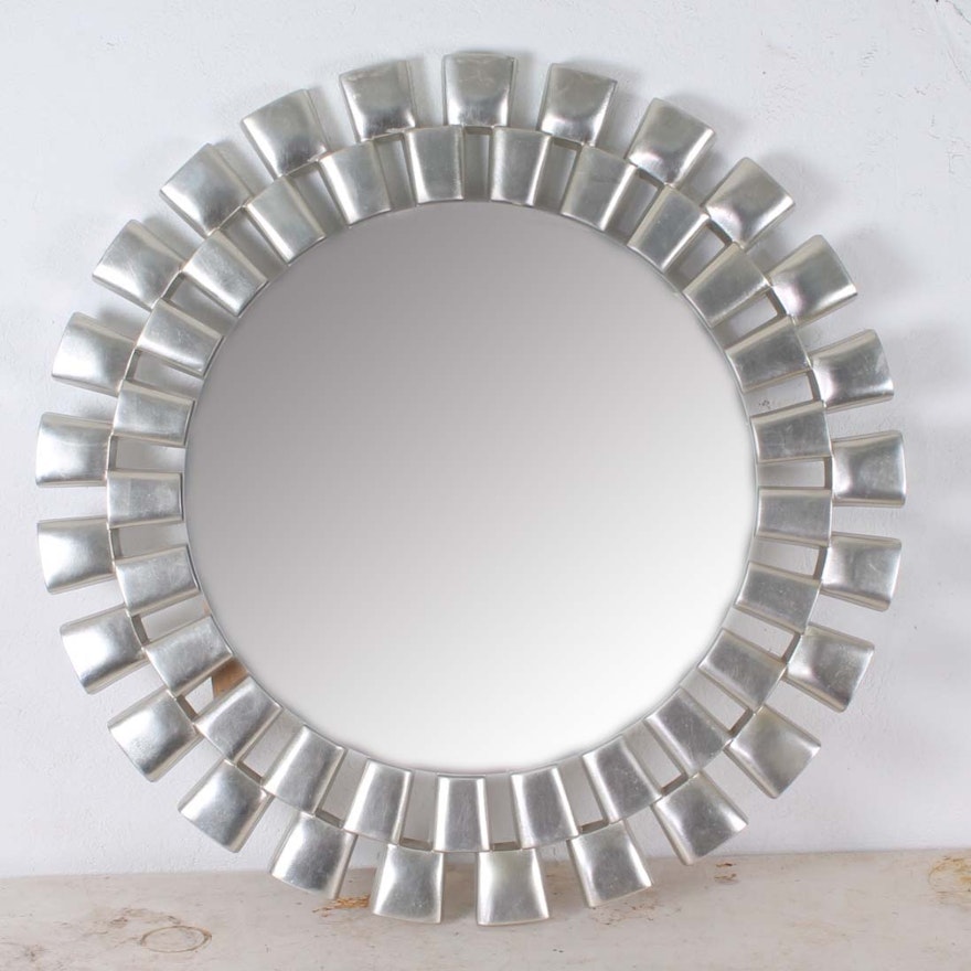 Modern Sliver Tone Starburst Mirror